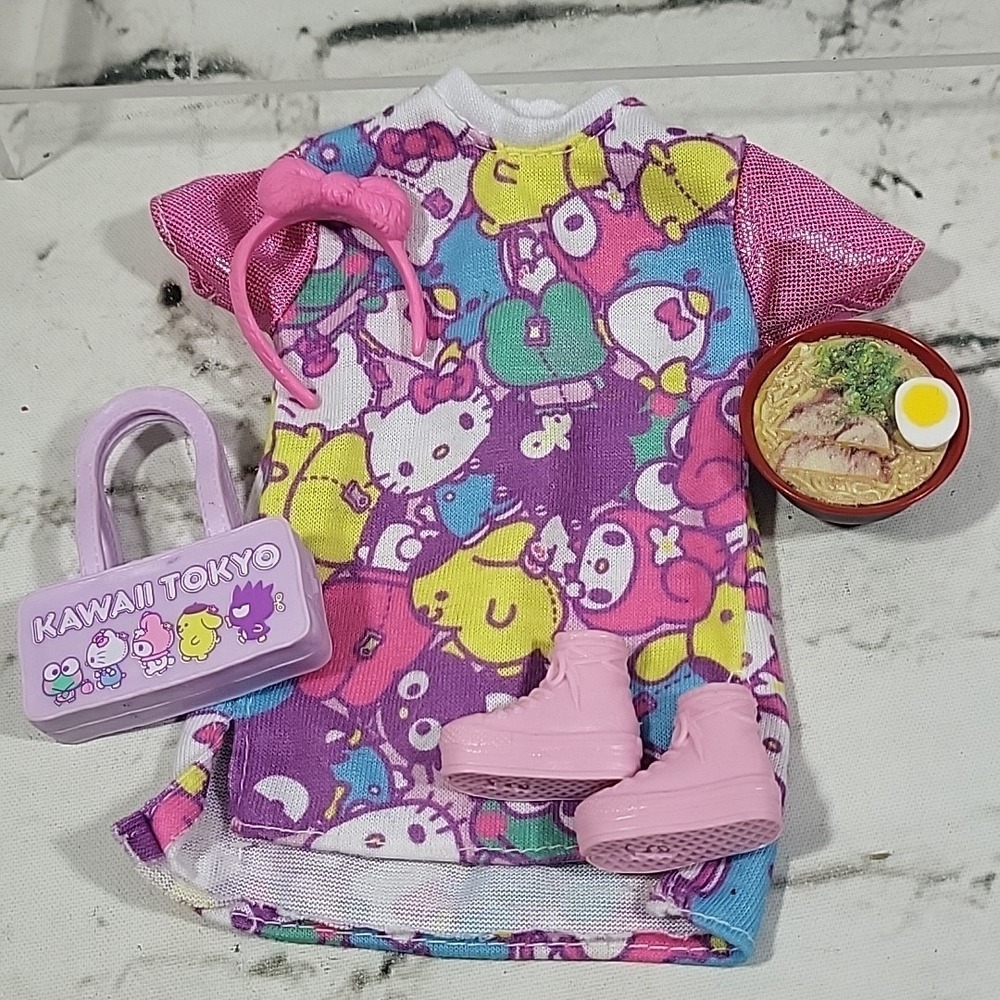Barbie Hello Kitty Tokyo Lot Lounge Dress Bow Bag Pho Ramen Sneakers Shoes